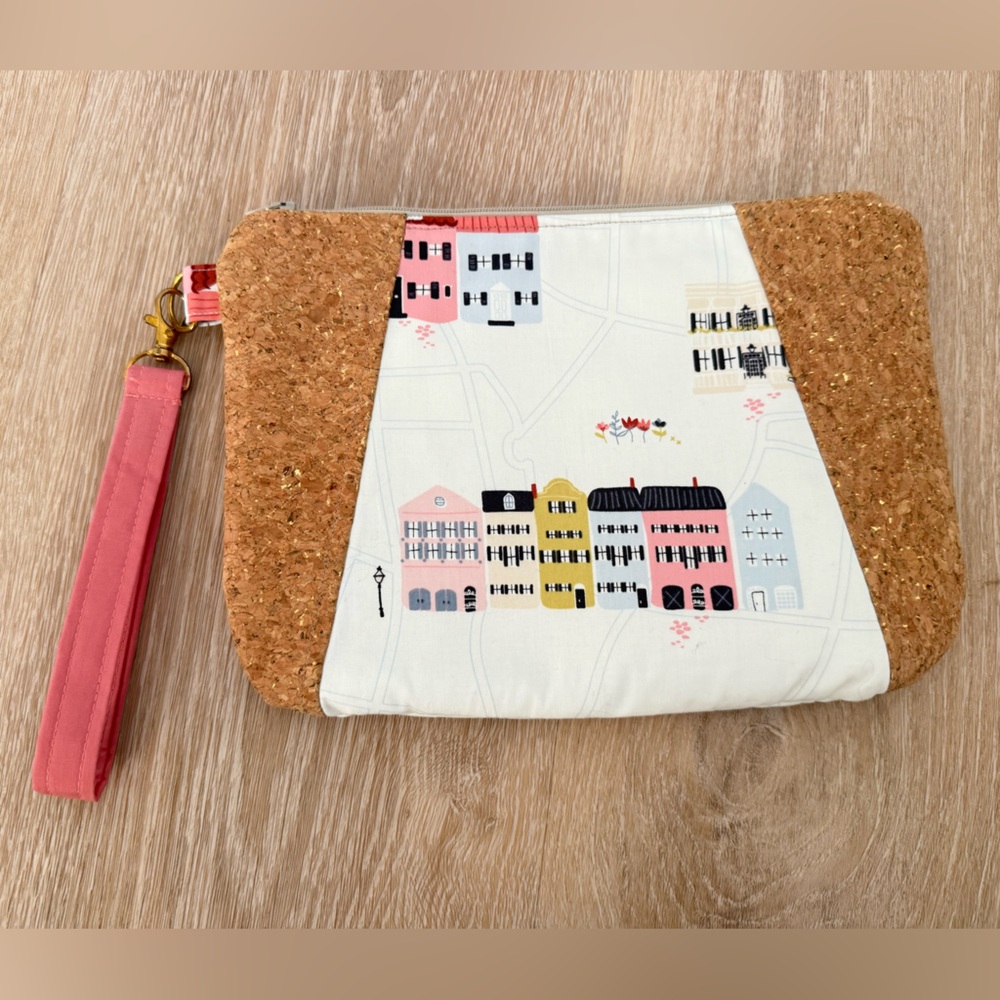 Charleston Rainbow row handmade cork clutch Sandra Riley All
